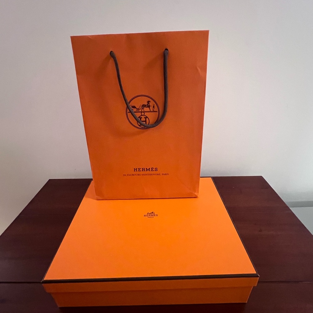 Hermes Authentic Shopping Bag And Box - Empty - image 2